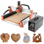 FoxAlien CNC Router Machine XE-PRO with Ball Screws, 400W Spindle 3-Axis Engraving Milling Machine for Wood Aluminum Cutting Upgradable to Linear Rails(220V)