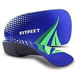 FitFeet 3/4 Arch Support Insoles for Men and Women, Plantar Fasciitis Insoles, Orthotic Inserts for Flat Feet Over-Pronation, Rigid High Arch Support Shoe Insoles for Heel Spurs Foot Pain Relief, M