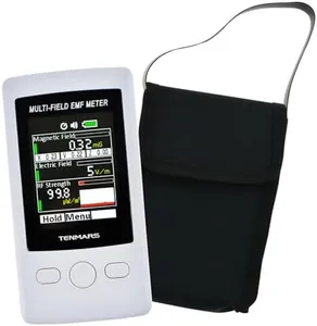 Multi-Field EMF Meter Pocket ELF RF Gauss Meter 2000mG Electromagnetic Electric RF Field Strength Tester with Warning Indicator