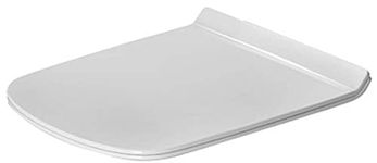 Duravit toilet seat DuraStyle, soft close toilet seat, Urea thermoset toilet lid, Toilet cover with stainless steel hinges, white