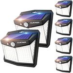 CLAONER Solar Lights Outdoor, [128 LED/6 Packs] Solar Motion Sensor Lights 3 Working Modes Outdoor Lights with 270 Degree Wide Angle Wireless IP65 Waterproof Solar Security Lights for Yard Garage Deck