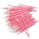 BAISDY 250Pcs Disposable Lip Brushes Wands Lipstick Applicators for Makeup, Pink