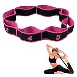 Yoga Straps for Stretching, 1Pcs Stretching Bands with 8 Numbered Loops, Elastic Digital Stretch Bands for Flexibility, Ideal for Yoga,Pilates, Dance, Gymnastics, and Children's Dance Assistance