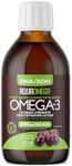 AquaOmega Plant-based High DHA Supplement, Vegan Omega 3 liquid w/EPA from Algae Oil, 3400mg Omega 3 Vegan Supplement, 225ml Grape