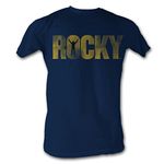 A&E Designs Rocky Title T-Shirt, Navy, Small