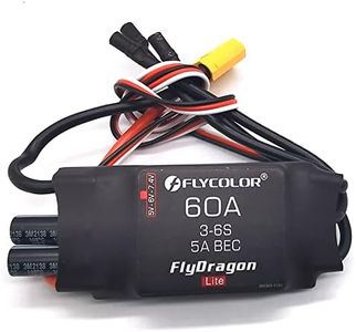 Flycolor 60A ESC 3-6S Electric Speed Controller 5V/6V/7.4V 5A BEC with XT60 and 3.5mm Bullet Plug for RC UAV Brushless Motor