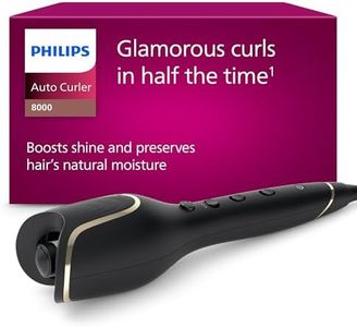 Philips automatischer Lockenstab 8000 Series, Lockenwickler/Curler, 27 verschiedene Stylingoptionen, Schwarz, Modell BHB876/00