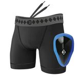 Diamond MMA Compression Performance Short with Built-in Jock Strap and Athletic Cup System (Medium)