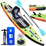 DURAERO Inflatable Stand Up Paddle Board 10ft 8", 10.8'x 30" x 6", incl. Kayak seat, Support GO-Pro, Integrated Kick Pad, 3 Fins, Adjustable Double Paddle, Complete Accessories, up to 330 lbs