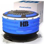 HB Illumination – Portable Bluetooth Waterproof Shower Radio – IPX7 Waterproof, Shockproof and Dustproof – Dynamic Surround Sound with Deep Powerful Bass. Bluetooth 4.0 and FM Radio. (Blue2)