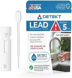 Lead in Drinking Water Test Kit by Detekt – Made in USA – Fast 5-Minute Results – Professional-Grade Accuracy – Consistent Quality & Expert Support – Easy DIY Home Test for Tap, Well & Filtered Water