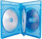 AcePlus Blu-Ray Replacement Case Triple 3-Disc Capacity in 22mm Extra Thickness with Logo and Clear Sleeve (1-pack - Single Case)