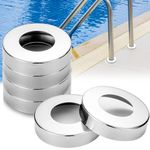 TonGass (6-Pack) Stainless Steel Pool Ladder Escutcheon Plates Fits for 1.9" Inner Diameter Tubing Pool Handrail Pool Ladders Covers Pool Handrails Rings for Inground Pool