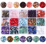 Colle 844pcs Crystal Beads for Jewellery Making, 15 Colors Natural Chip Irregular Stone Beads for Bracelet Making, DIY Gemtone Beads for Necklace Ring Earring Making