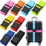 8 Packs 71 x 2 Inches Luggage Straps Adjustable Luggage Belt Travel Suitcase Belt Luggage Suitcase Straps with Quick Release Buckle Luggage Accessories for Travel (Assorted Color)