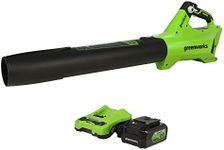 Greenworks 24V Brushless Axial Blower (110 MPH / 450 CFM), 4Ah USB Battery and Charger Included BL24L410