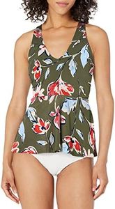 Catalina Women's Standard Straigh Neck Tankini, Mult, Small