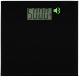 500lb Extra Wide, Glass Digital Scale, Talking Bathroom Scale Visual & Voice Display Scale - 500 Pounds Max Weight - Wide Width Tamper Glass-Large LCD Display-Tap Auto On & Off Modern