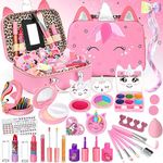 Kids Makeup Kit for Girls Toys, Teensymic Washable Girls Makeup Kit Gifts for Kids Make up Set Real Makeup for Kid Little Girls Princess Christmas Birthday Gifts Toys for 3 -12 Year Old Girls Old