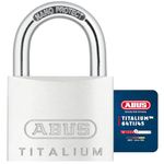 ABUS Titalium 64TI/45 padlock - basement lock with lock body made of special aluminium - hardened steel shackle - ABUS security level 5