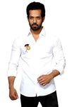 Generic Men Regular Fit Shirt(MDP_YOUTHWINGS _DMK SHIRT_WHITE_L)