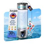 Upgrade 3-in-1 6000+ PPB Hydrogen Water Bottle Generator with Display - Industry TOP - 24-Hour Hydrogen Lock | 0 Chlorine & 0 Ozone | 100% Leak-Proof Seal, for Sports and Fitness,with Hydrogen Straw