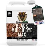 PetraTools Black Mulch Dye, 14,400 Sq Ft Coverage - Mulch Dye Black, Black Mulch for Landscaping, Black Mulch for Garden Beds, Wood Mulch Dye, Permanent Mulch Paint & Playground Bark Mulch (128 Oz)