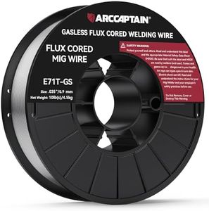 ARCCAPTAIN Flux Core Welding Wire .035, E71T-GS 035" Flux Core Welding Wire Gasless Low Splatter 10Lbs Mig Welding Wire Mild Carbon Steel Compatible With Lincoln Miller Forney Harbor Welder 4.5KG