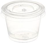 Polar Ice 125 Count Jello Shot Souffle Cups and Lids, 1-Ounce, Translucent