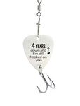 4th Wedding Anniversary Fishing Lure Gifts for Men 4 Year for Him 4th Year Wedding Anniversary Fisherman Gift for Husband or Boyfriend