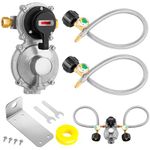 DEEKOOL Propane Auto-Changeover Regulator, 2 Stage Propane Tank Valve Hookups Replacement, lp Dual Tank Pressure Gas Regulators, for RVs, Vans,Trailers, Camper