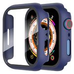 Diruite 2-Pack Screen Protector for Apple Watch 6/5/4/SE 40mm Tempered Glass Case,All Around Hard Matte PC Protective for iWatch 40mm Cover-Blue