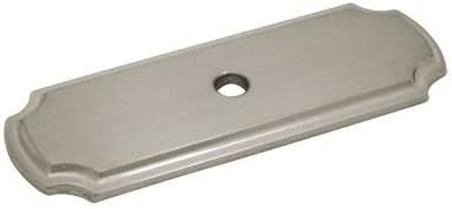Cosmas 5 Pack B-112SN Satin Nickel Cabinet Hardware Knob Backplate/Back Plate