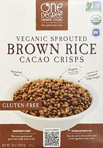 One Degree Organic Foods Sprouted Brown Rice Cacao Crisp, 10 Ounce (Pack of 6)