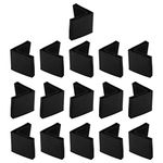 sourcing map 40mm x 40mm Angle Iron Foot Pads L Shaped PVC Furniture Desk Leg Caps End Covers Floor Protector Black 16 Pcs