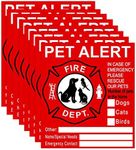 Pet Inside Sticker - 8 Pack Pet Alert Safety Fire Rescue Sticker Decal-Save Our Cat/Dog Pets in a Fire Emergency, Firefighters Will See Alert on The Window, Door, or House and Rescue Our Family.