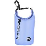 IDRYBAG Clear Dry Bag Waterproof Floating 2L/5L/10L/15L/20L, Lightweight Dry Sack Water Sports, Marine Waterproof Bag Roll Top for Kayaking, Boating, Canoeing, Swimming, Hiking, Camping, Rafting,