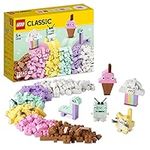 LEGO Classic Creative Pastel Fun Bricks Box, Building Toys for Kids, Girls, Boys Aged 5 Plus with Models; Ice Cream, Dinosaur, Cat & More, Creative Learning Gift 11028