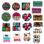 18 Pcs Silicone Focal Bead Cute Loose Beads Accessory for DIY Keychains Bracelet Necklace Pens Lanyard Making (Mom)