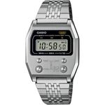 Casio Unisex's Digital Swiss Quartz Watch with Stainless Steel Strap A1100D-1EF
