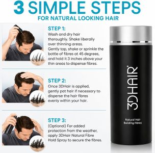 3D Hair Fibres Dark Brown 35g – Instant Hair Thickening Powder