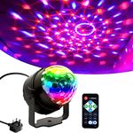 Disco Light，KOOT 3W 7-Colours Disco Ball Light with Remote Control and Sound Activated DJ Stage Lights for Kids Birthday Festival Bar Club Wedding Show.