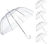 5 Pieces Clear Wedding Umbrella Aut