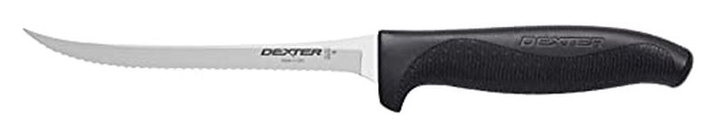 Dexter Russell 5-1/2" Scalloped Utility Knife, Black