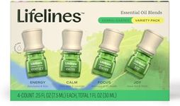 Lifelines Essential Oil Blends, 4-Pack - Blended Essential Oils with Precision Pump for Aromatherapy Diffusers - Long-Lasting Scented Fragrance - Herbal Garden (Joy, Calm, Focus & Energy)