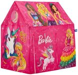 Amazon Brand Jam & Honey Kids Play Tent House, Barbie Theme, BIS Safe for Kids, Foldable Portable Indoor Outdoor Playhouse Tent for Girls Boys Age 2+ Years, Easy Assembly