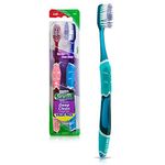 GUM Technique Deep Clean Toothbrush with Quad-Grip Handle, Full Soft Bristles, Twin Pack (Pack of 6)