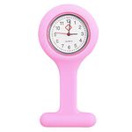 TRIXES Silicone Nurse Fob Watch with Brooch - Pink