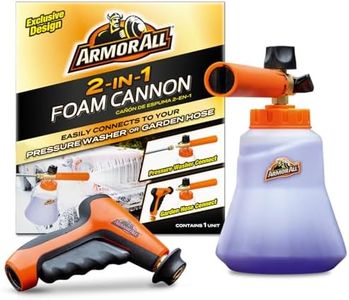 Armor All 2-in-1 Foam Cannon Kit, Car Cleaning Kit Connects to Power Washers and Garden Hoses for Vehicle Cleaning, Includes Foam Cannon, Foam Applicator and Ergonomic Adaptor, 3 Count