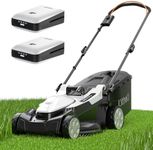 Litheli 40V (2 x 20V) 16" Electric Lawn Mower Cordless, Brushless Lawnmower with 6-Height Adjust, Portable & Lightweight Push Battery Powered Lawn Mower (2 * 4.0AH Batteries Included)